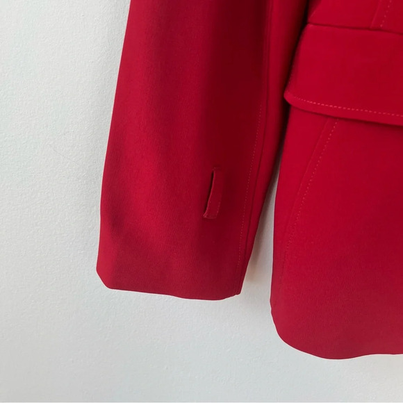 Cinq à Sept Corina Belted Crepe Blazer Red - Picture 4 of 9